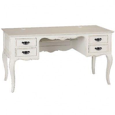 WHITE FRENCH PROVINCIAL DESK VINTAGE BRITTANY EARLY SETTLER