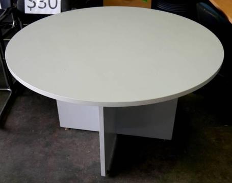 RRP$240 New Light Grey Round 1200 Meeting Table Office Furniture