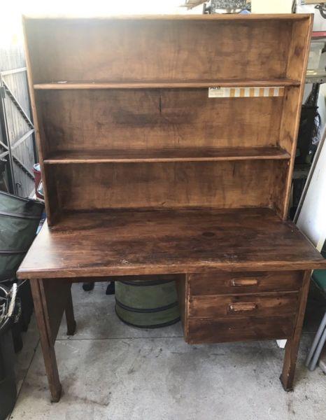 Great timber desk with hutch