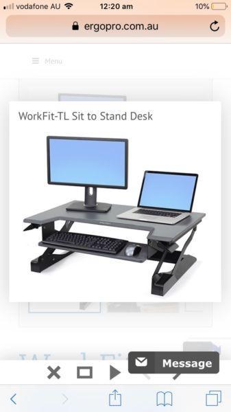 WorkFit Sit and Stand Desk BRAND NEW IN BOX