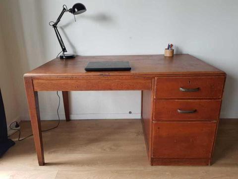 reversible wooden desk antique sturdy retro vintage circa 1940s