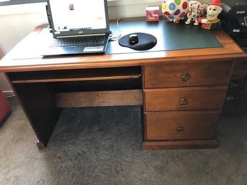 Desk with 3 drawers inc filing drawer