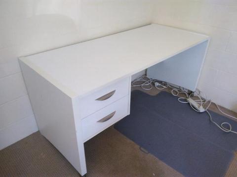 White office desk