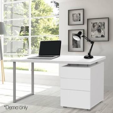 Artiss Metal Desk with 3 Drawers - White or Black