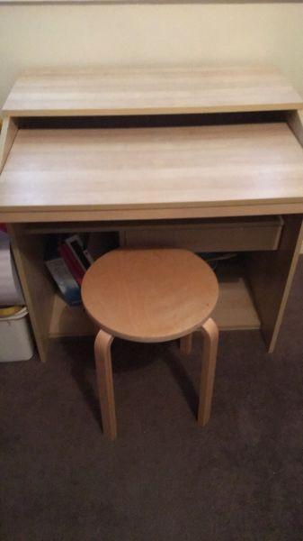 IKEA desk and stool