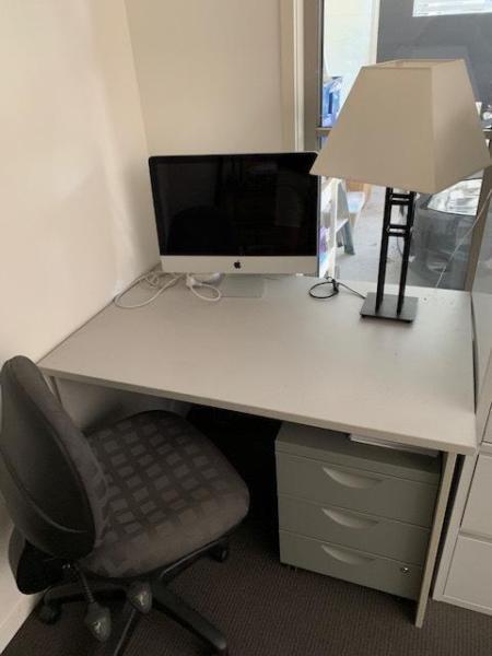 Grey Computer Table & Office Chair