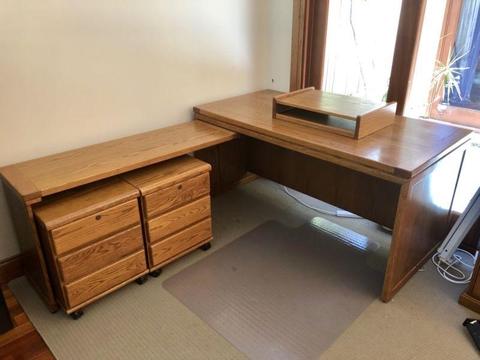 Solid Oak Timber Desk