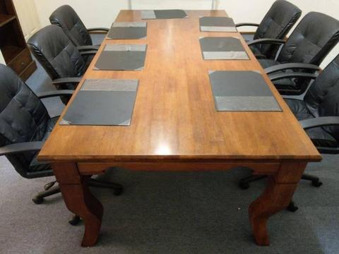 Boardroom Table LARGE in great condition & chairs