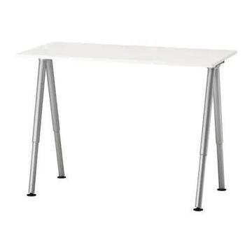 IKEA THYGE White Adjustable Desk with a Chair