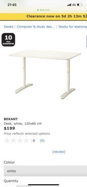 Ikea bekant table