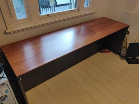 Solid timber top desk/table