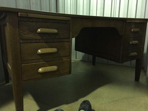 Bankers timber desk