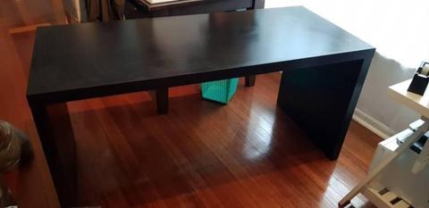 Used IKEA MALM desk with pullout panel, brown