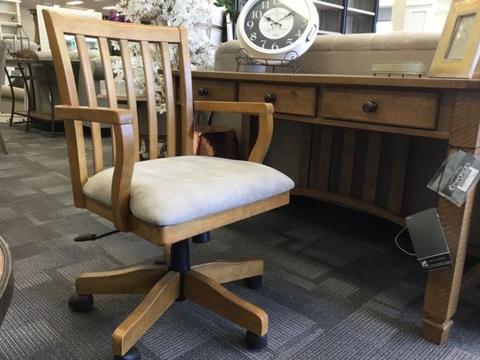 Office chair wooden with gas lift and casters