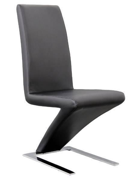 2 x Modern Z Design PU Leather Dining Chairs