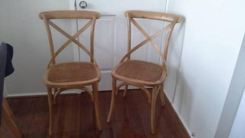 French provincial chairs - pair
