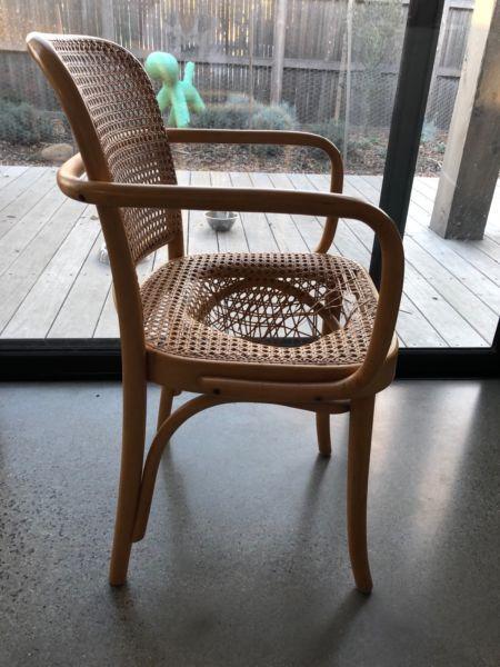 Original Thonet Hoffman chair with arms