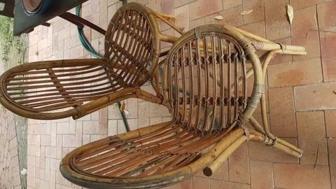 pair of cane chairs