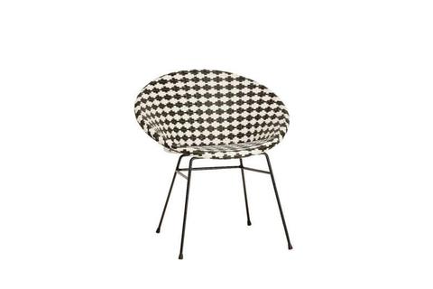 Rattan Domino chair black&white