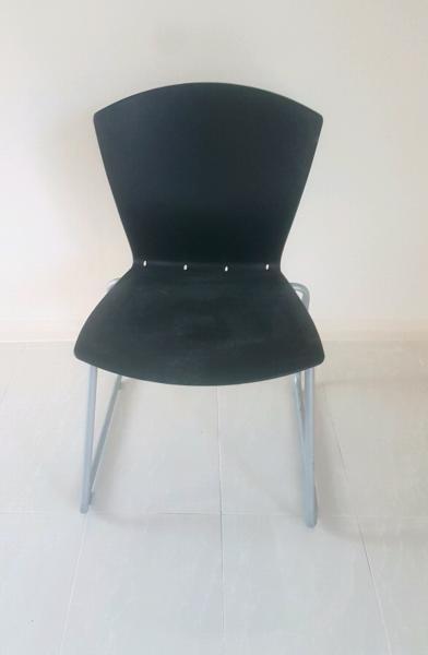 Six stylish black chairs