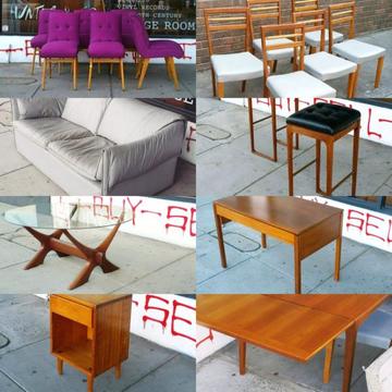 vintage retro fler rosando easden stools dining table chairs mcm