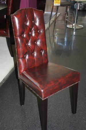 100% Leather High Back Dining Chair /s with 5 Year Warranty-Each