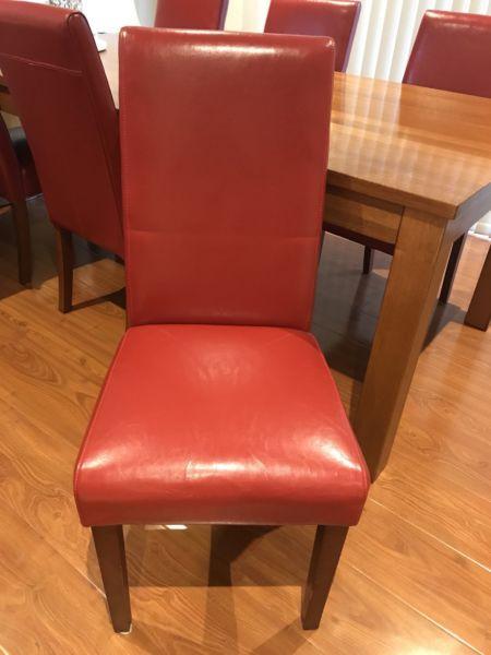6 x Dining chair -Red