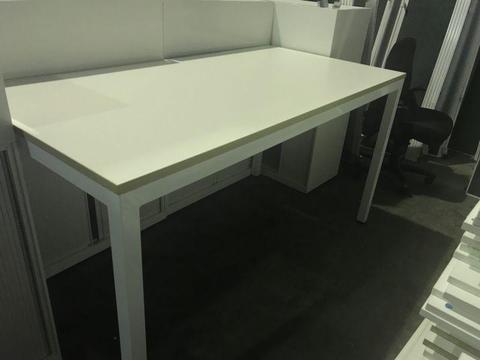 White Desk for Plans