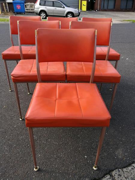 6 vintage retro vinyl chair's
