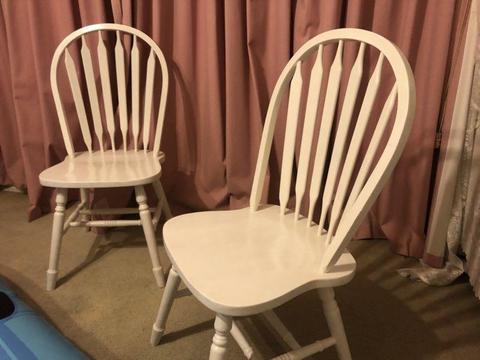 Wanted: Two white wooded chairs