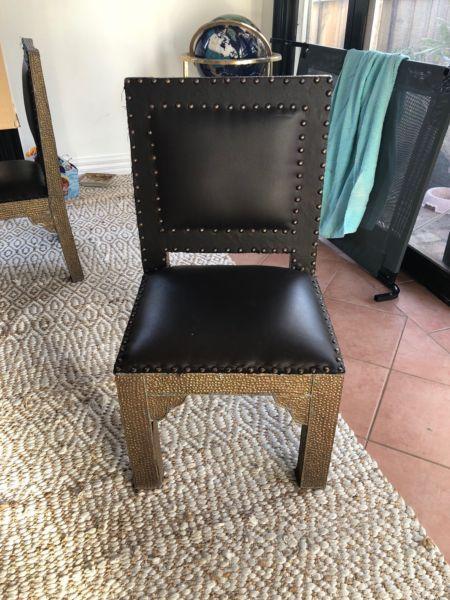 Rustic Moroccan Studded Chairs 2 AVAILABLE
