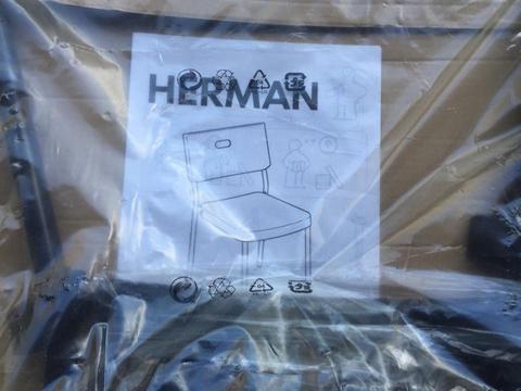 3 BLACK IKEA HERMAN CHAIRS