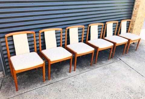 Parker Mid Century Teak Retro Danish Dining chairs