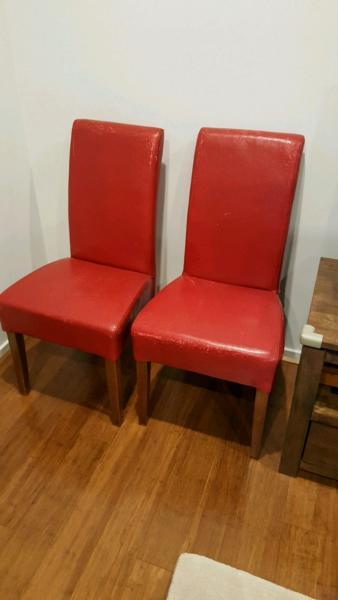 Red Leather Chairs