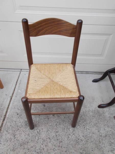 Vintage Cottage Ladder Seagrass Dining Kitchen Chair