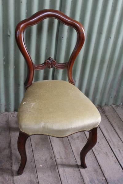 A Victorian French Style Balloon Back Dining Chair in Gold