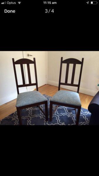 2 x Upholstered dining room or decor chairs