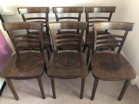 Thonet timber dining chairs