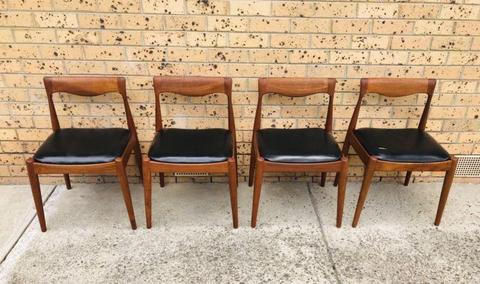 Danish Deluxe Spadeback dining chairs retro mid century vintage