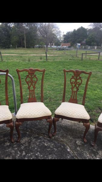 2 matching French provincial dining chairs