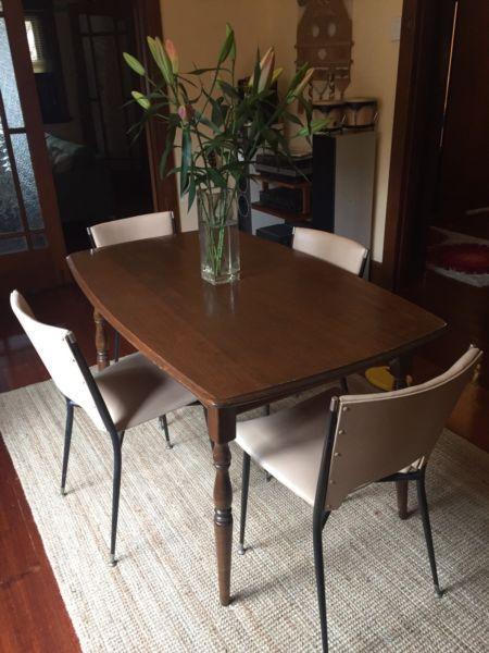 Vintage Dining Chairs and Table