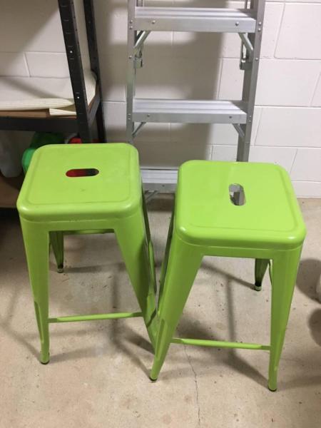 dinning chairs x 2 green