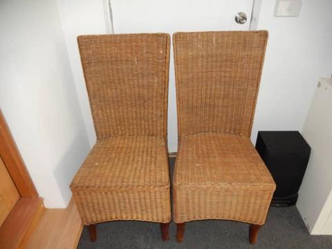 Cane dining chairs