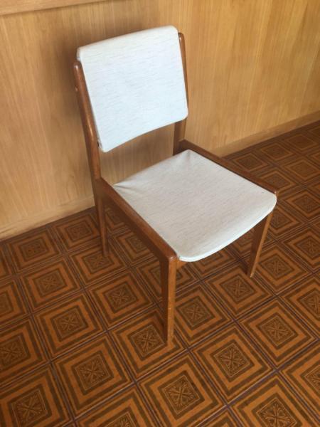It's a retro world: 2 Scandinavian solid wood kitchen chairs