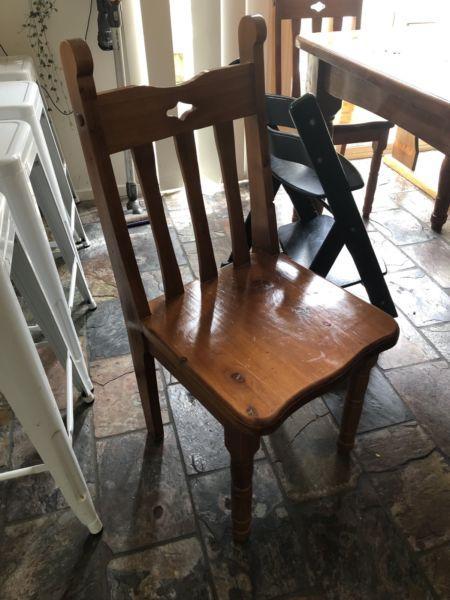 Handmade kitchen chairs x 5