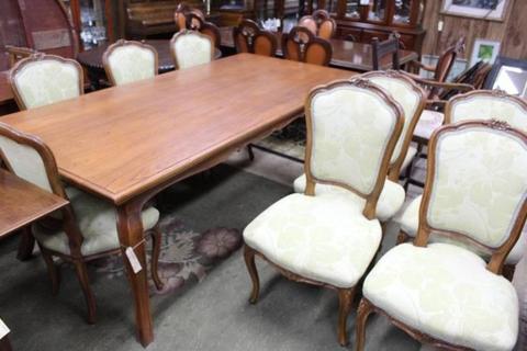 A Set of Eight 8 French Louis Dining Chairs - Table in other Ad