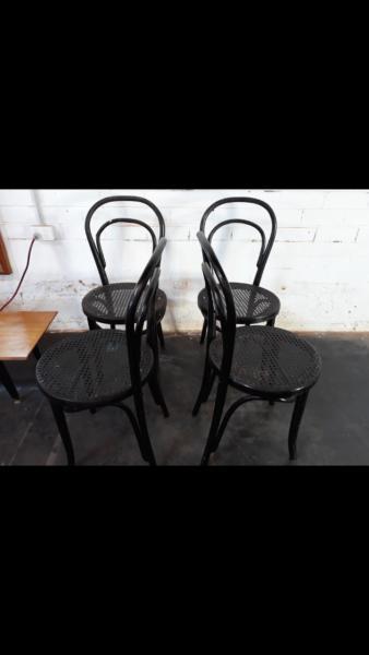 Vintage bentwood chairs with rattan seat 4