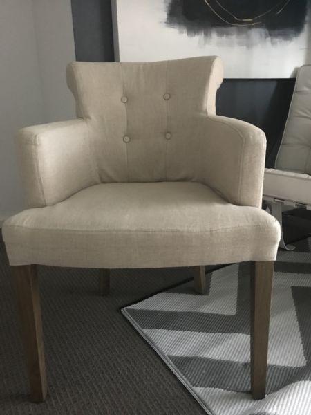 Gorgeous linen bedroom/desk chair