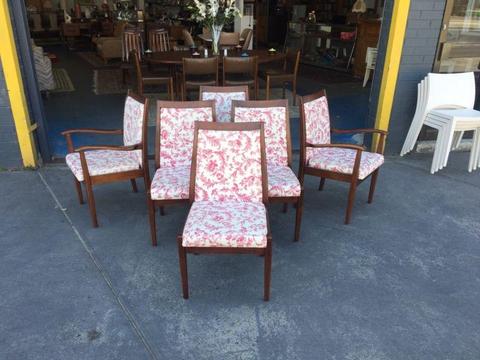 Mid Century Danish style Teak dining chairs Parker fler era vintage