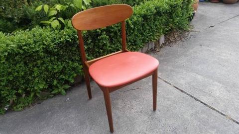 Retro Mid-Century original 60s spade back teak chair - Fully rest